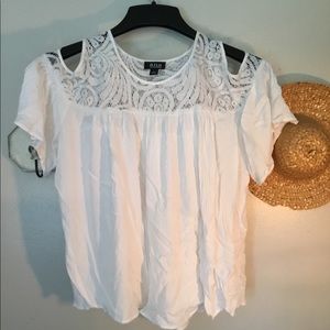 Lace Cold Shoulder Blouse